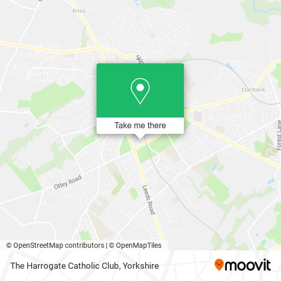 The Harrogate Catholic Club map