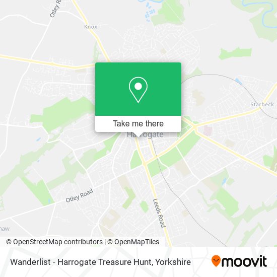 Wanderlist - Harrogate Treasure Hunt map