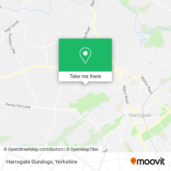 Harrogate Gundogs map