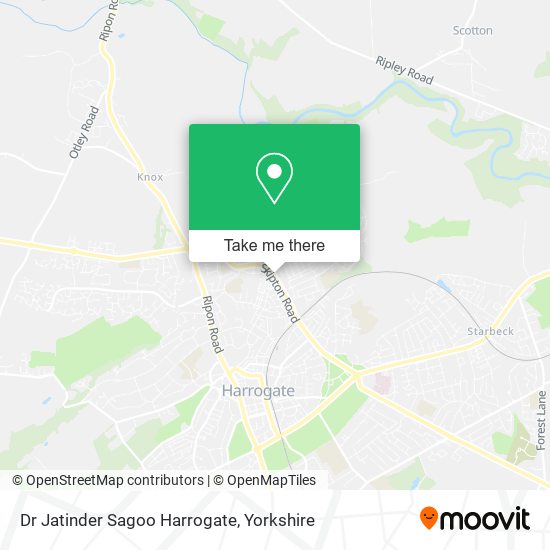 Dr Jatinder Sagoo Harrogate map