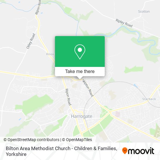 Bilton Area Methodist Church - Children & Families map