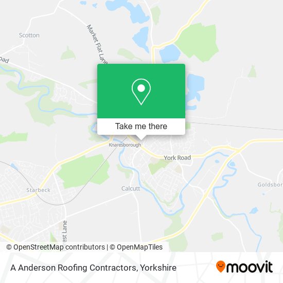 A Anderson Roofing Contractors map