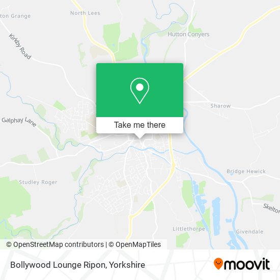 Bollywood Lounge Ripon map