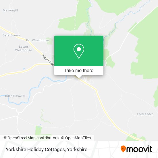 Yorkshire Holiday Cottages map