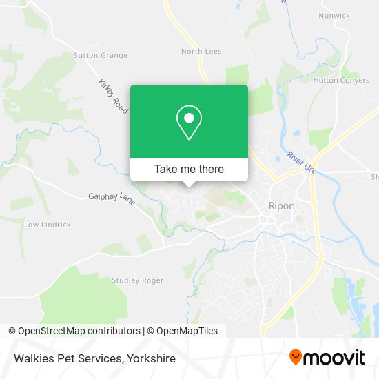Walkies Pet Services map
