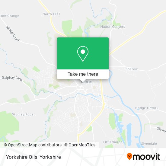 Yorkshire Oils map