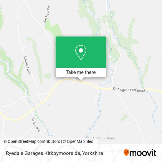 Ryedale Garages Kirkbymoorside map