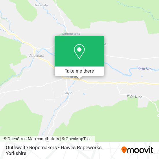 Outhwaite Ropemakers - Hawes Ropeworks map