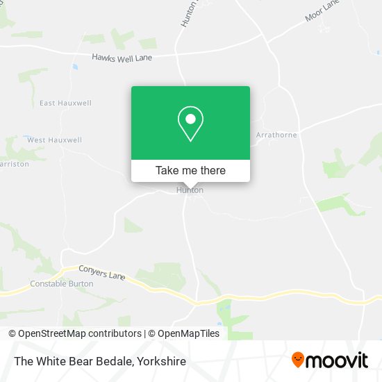 The White Bear Bedale map