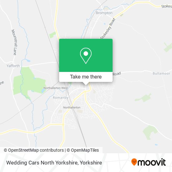 Wedding Cars North Yorkshire map