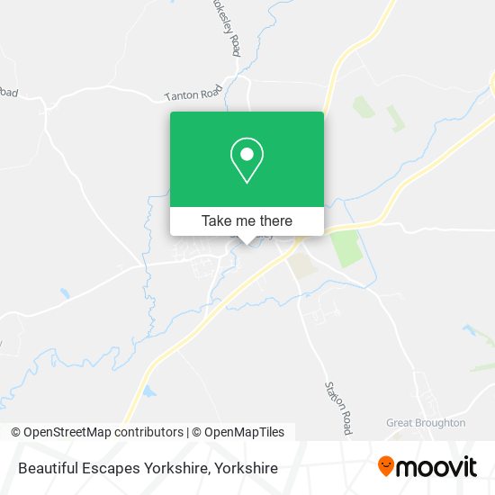 Beautiful Escapes Yorkshire map