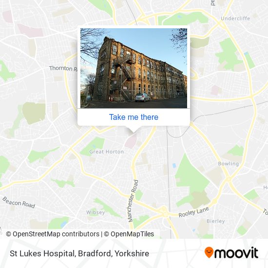 St Lukes Hospital, Bradford map