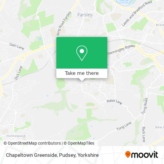 Chapeltown Greenside, Pudsey map