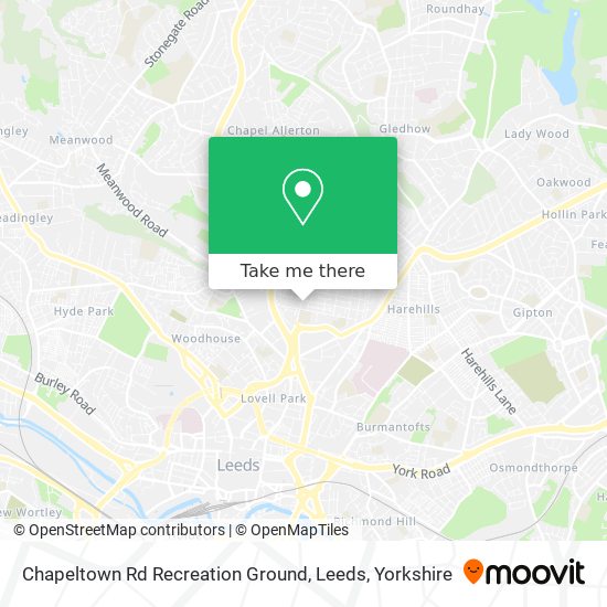 Chapeltown Rd Recreation Ground, Leeds map
