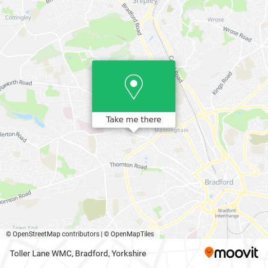 Toller Lane WMC, Bradford map