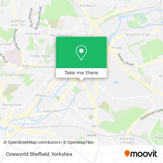 Cineworld Sheffield map