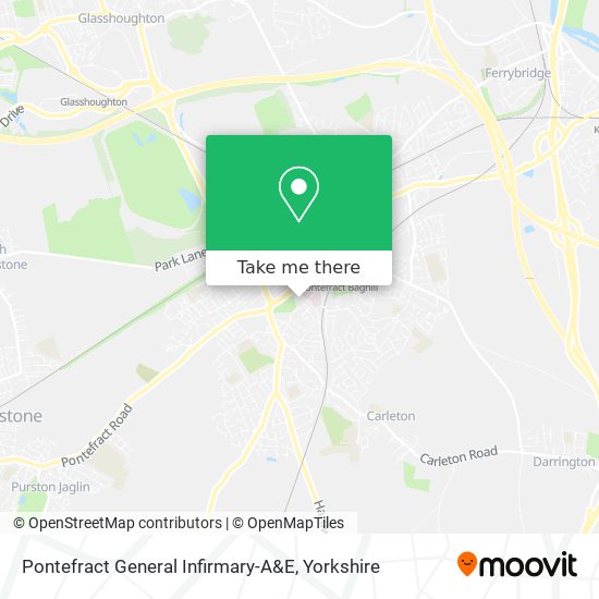 Pontefract General Infirmary-A&E map
