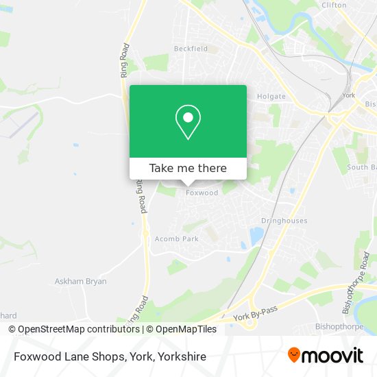 Foxwood Lane Shops, York map