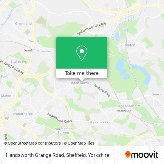 Handsworth Grange Road, Sheffield map