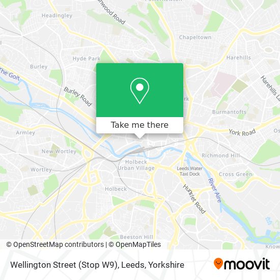 Wellington Street (Stop W9), Leeds map