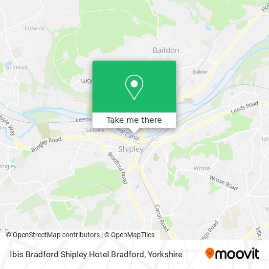 Ibis Bradford Shipley Hotel Bradford map