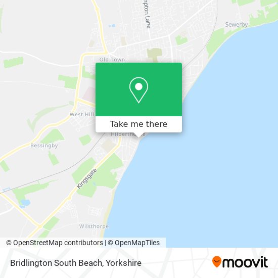 Bridlington South Beach map