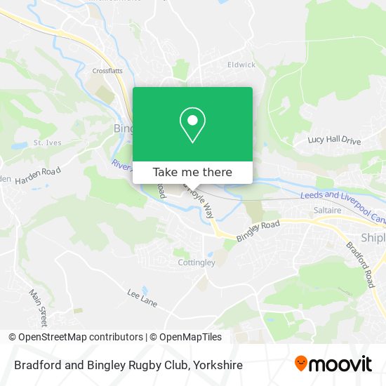 Bradford and Bingley Rugby Club map