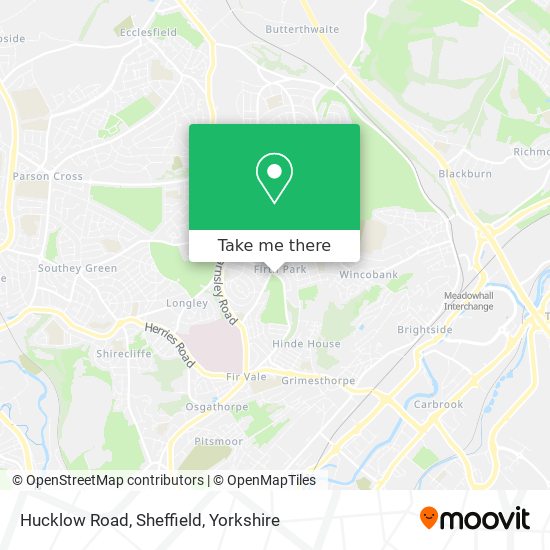 Hucklow Road, Sheffield map