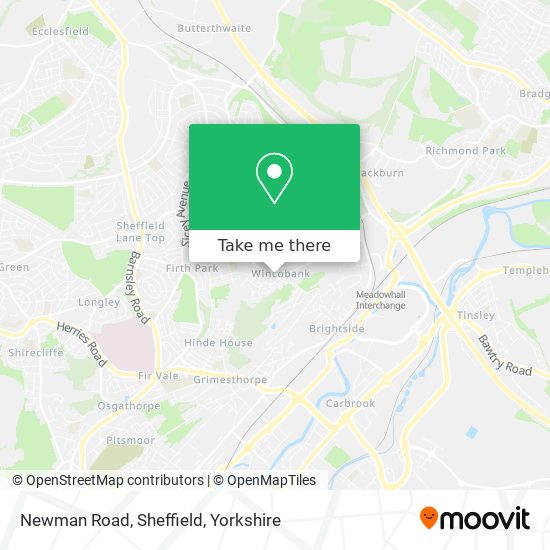 Newman Road, Sheffield map