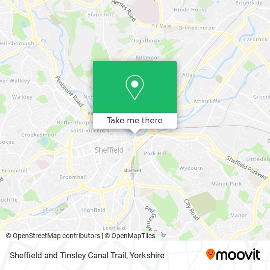Sheffield and Tinsley Canal Trail map