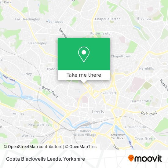 Costa Blackwells Leeds map