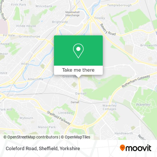 Coleford Road, Sheffield map