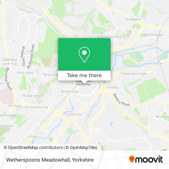 Wetherspoons Meadowhall map