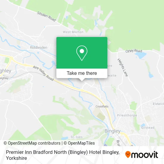 Premier Inn Bradford North (Bingley) Hotel Bingley map