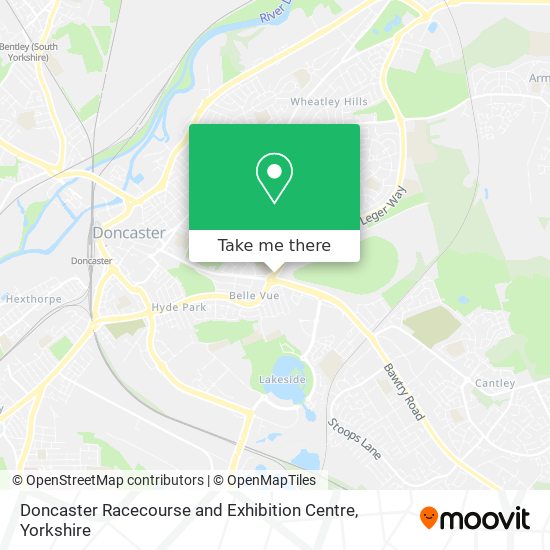 Doncaster Racecourse and Exhibition Centre map