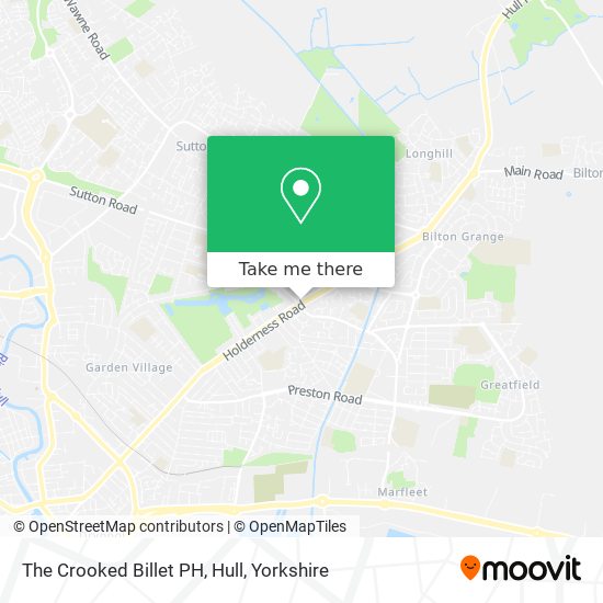 The Crooked Billet PH, Hull map