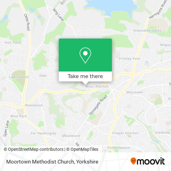 Moortown Methodist Church map