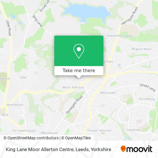 King Lane Moor Allerton Centre, Leeds map