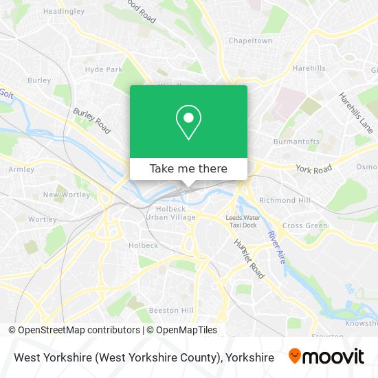 West Yorkshire (West Yorkshire County) map