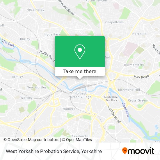 West Yorkshire Probation Service map