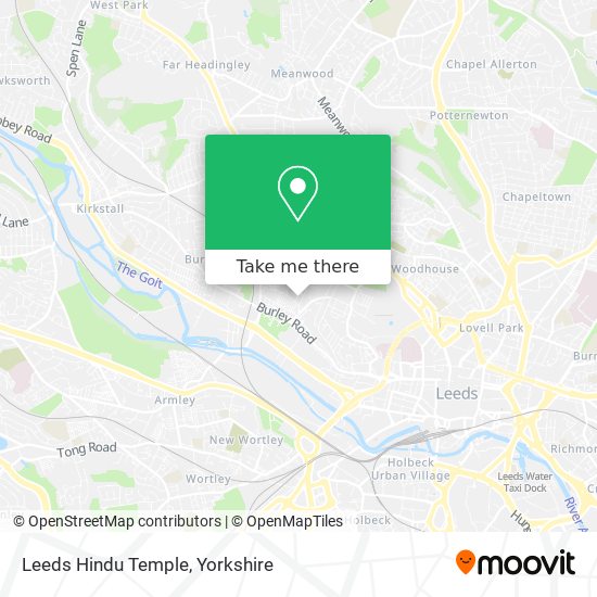 Leeds Hindu Temple map