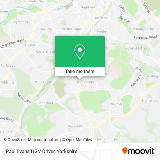 Paul Evans HGV Driver map