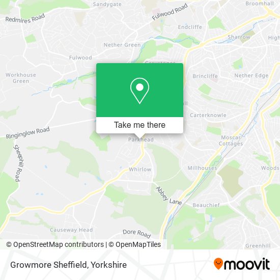 Growmore Sheffield map