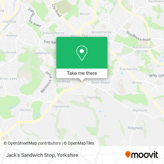 Jack's Sandwich Stop map