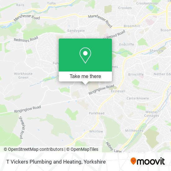 T Vickers Plumbing and Heating map