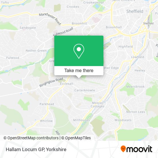 Hallam Locum GP map