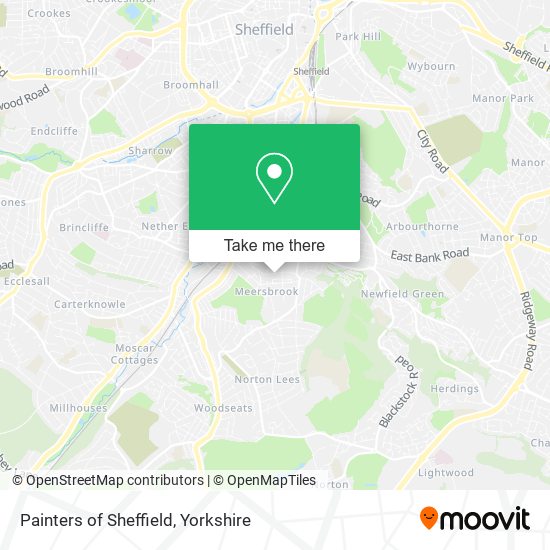 Painters of Sheffield map