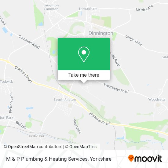 M & P Plumbing & Heating Services map