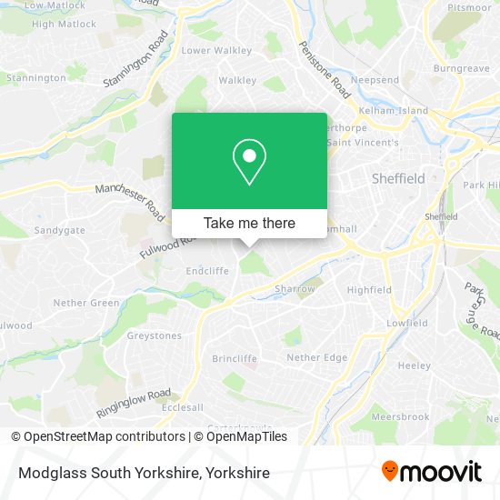 Modglass South Yorkshire map