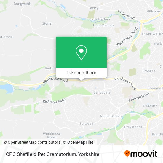 CPC Sheffield Pet Crematorium map